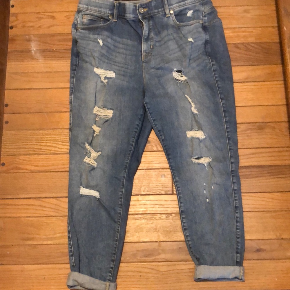 Blue distressed jeans from torrid